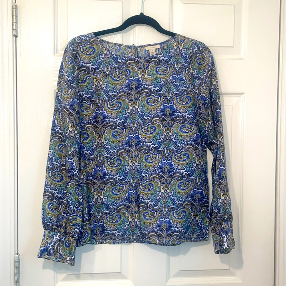Brand New J CREW Silk Blouse in Size 6